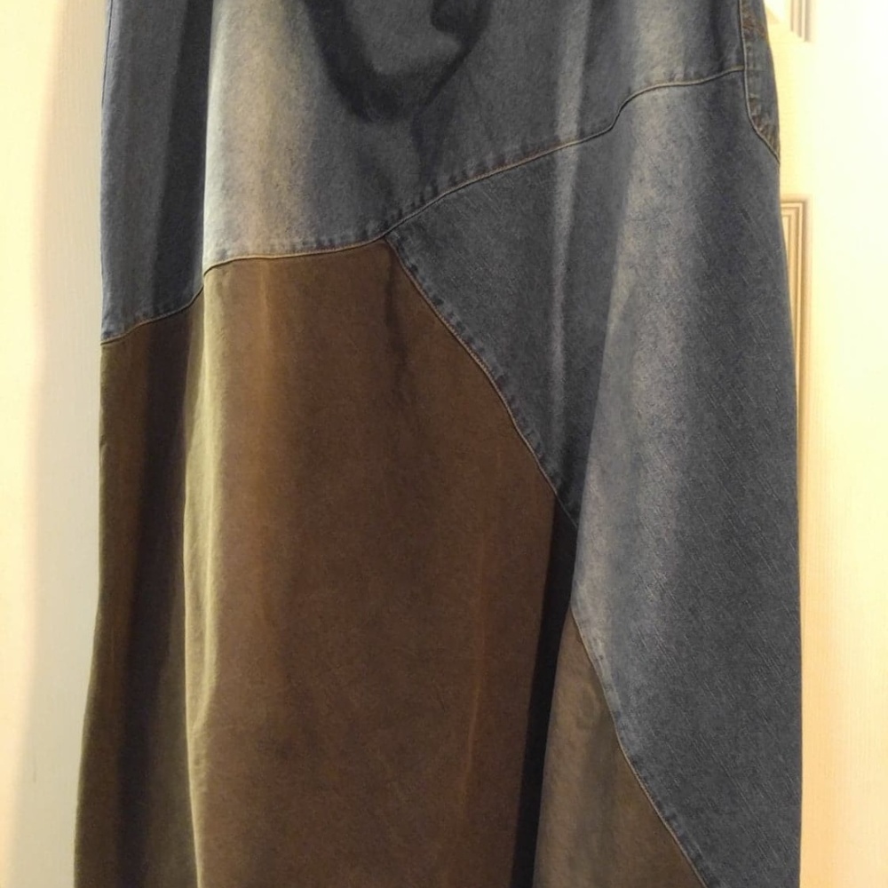 Denim Patchwork Skirt - A1200